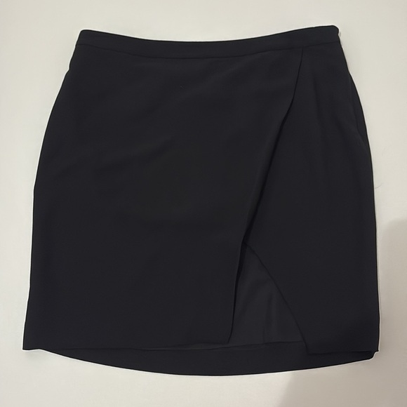 Lauren Ralph Lauren Faux Wrap Skirt Black Size 10 - Picture 3 of 8